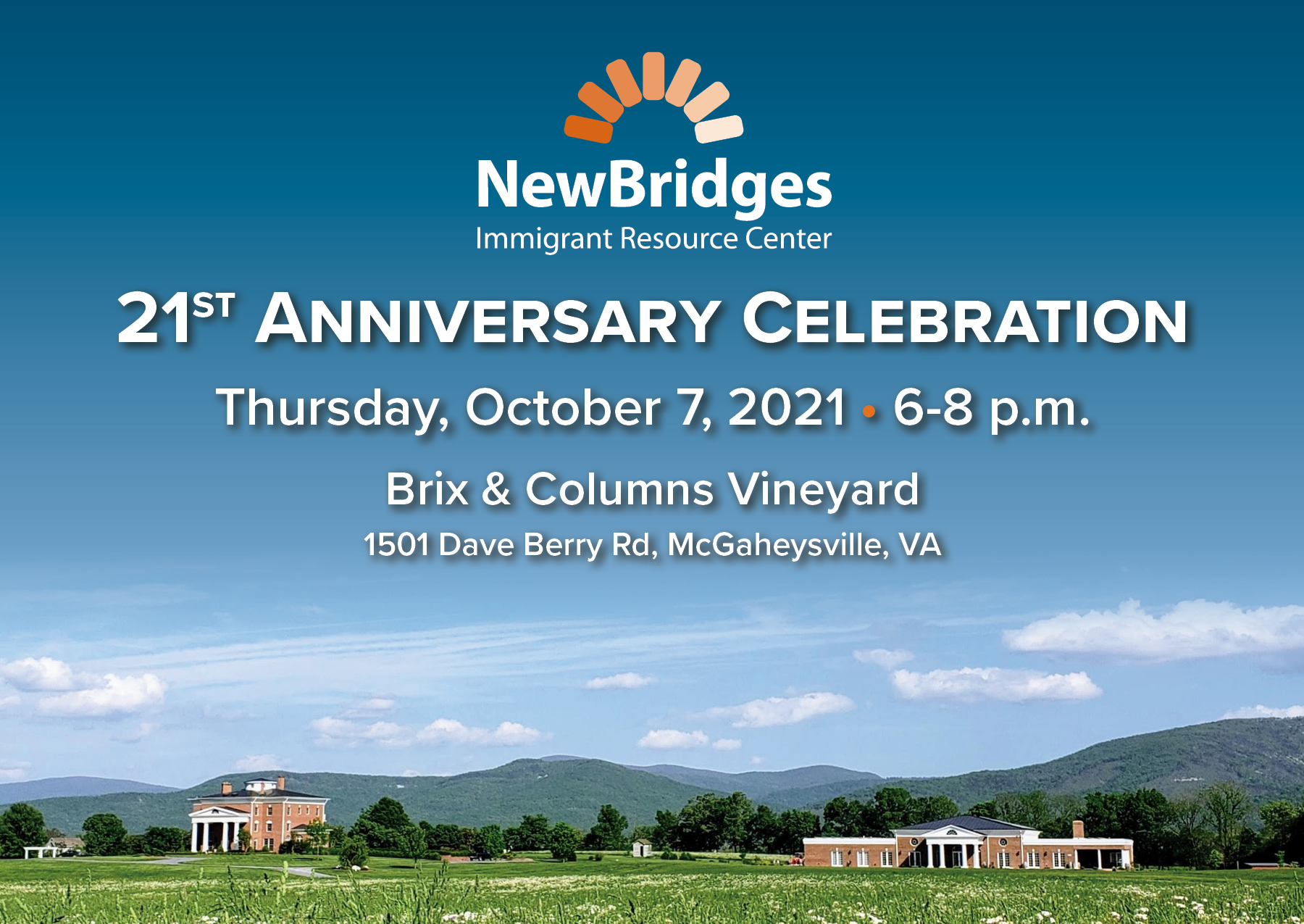 NewBridges 21st Anniversary Celebration at Brix & Columns Vineyards